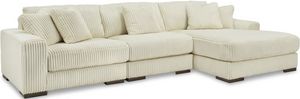 Signature Design by Ashley® Lindyn 3-Piece Ivory Sectional with Chaise