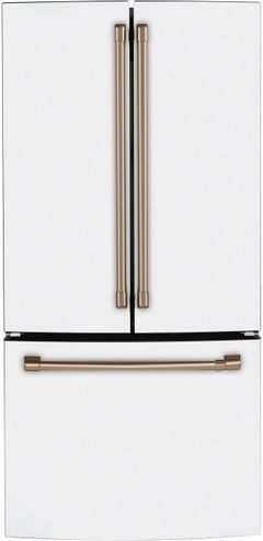 Café™ 33 in. 18.6 Cu. Ft. Matte White Counter-Depth French-Door Refrigerator