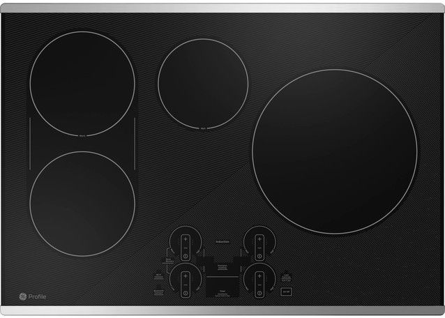 GE Profile™ 30" Black/Stainless Built-In Induction Cooktop-0
