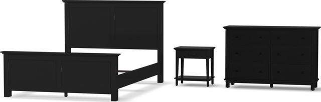 homestyles® Oak Park 3-Piece Black Queen Panel Bedroom Set-0