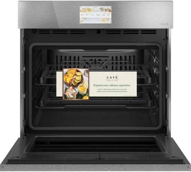 Cafe™ Minimal 30" Platinum Glass Built In Convection Single Electric Wall Oven-3