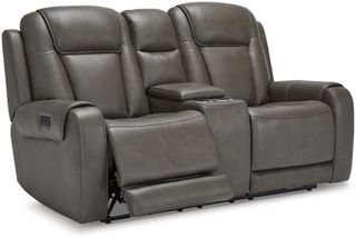Signature Design by Ashley® Card Player Smoke Power Reclining Theater Seating