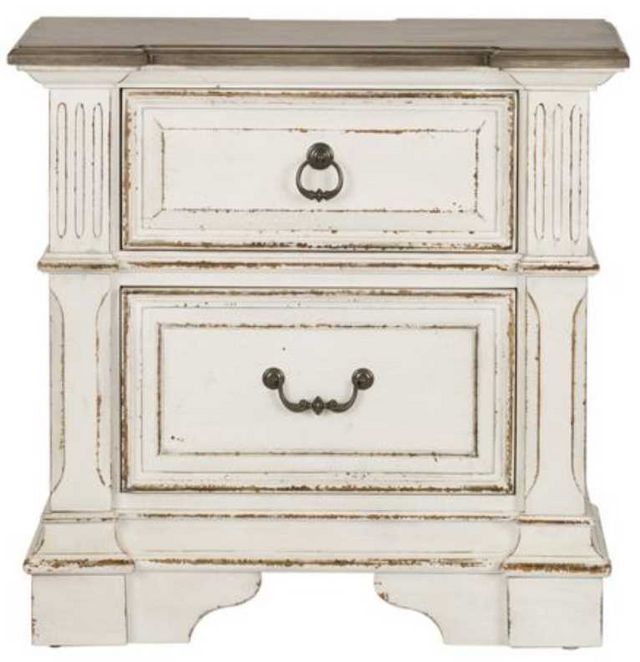 Liberty Abbey Park Antique White Nightstand-1