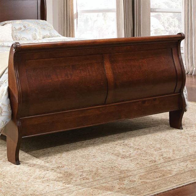 Liberty Furniture Carriage Court Mahogany Stain King Sleigh Bed-3