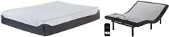 Sierra Sleep® by Ashley® Chime Elite Model Good Memory Foam Plush Queen Mattress and Adjustable Base Set