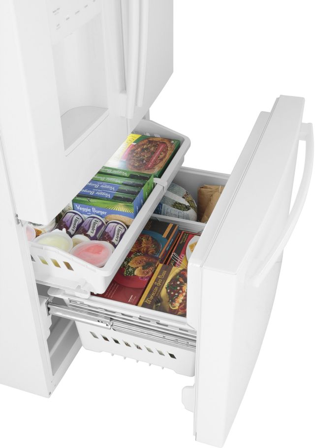 GE® 25.6 Cu. Ft. High-Gloss White Freestanding French Door Refrigerator 5