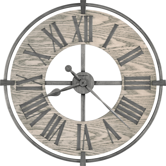 Howard Miller® Eli 32" Warm Gray Wrought Iron Wall Clock