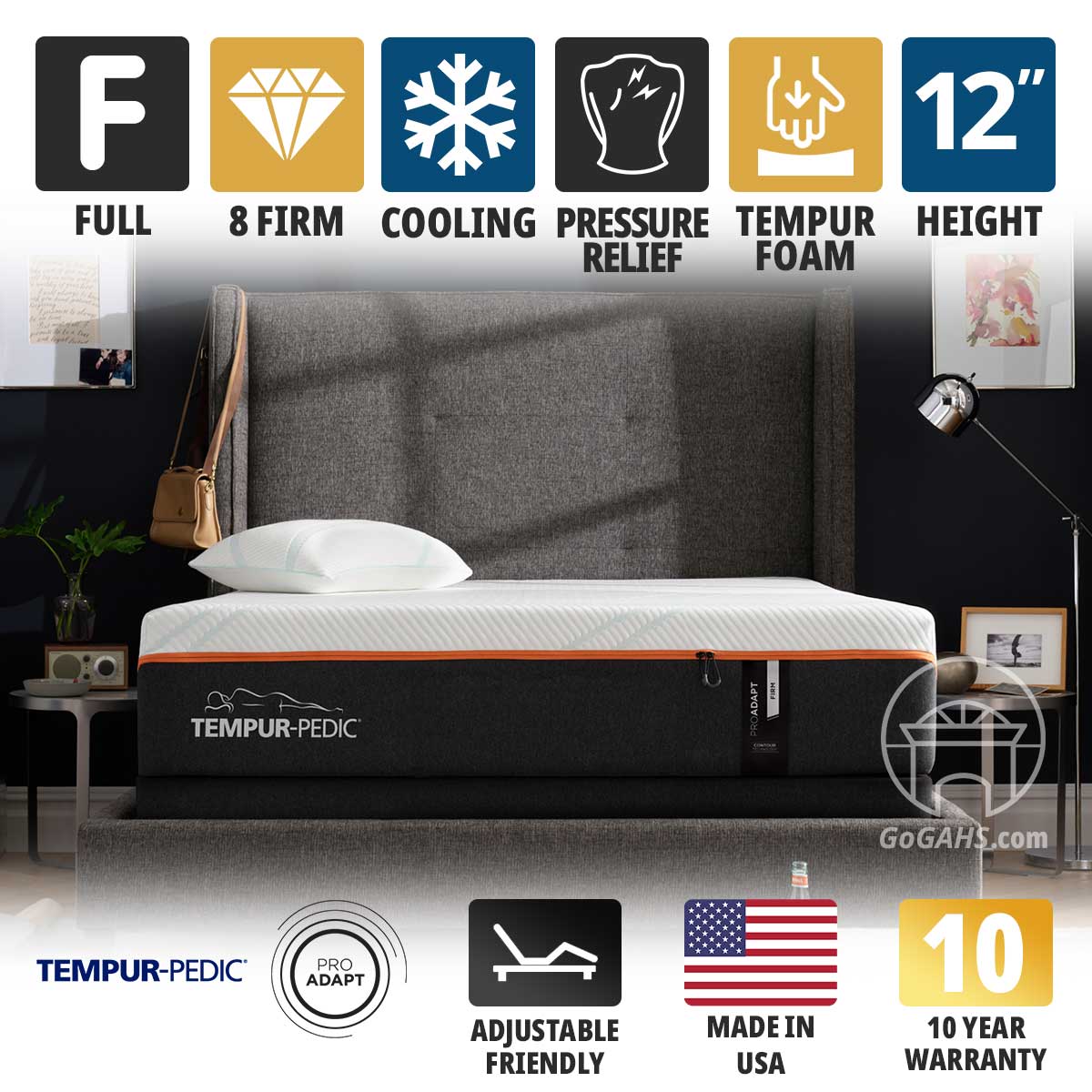 TEMPUR-Pedic ProAdapt® Firm 12" Full Mattress | Great American Home ...