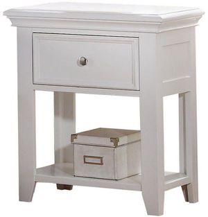ACME Furniture Lacey White Nightstand with One Drawer and Bottom Shelf