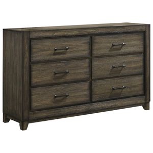 New Classic Home Furnishings Ashland Rustic Brown Dresser