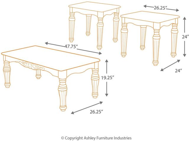 Signature Design by Ashley® North Shore Dark Brown End Table 2