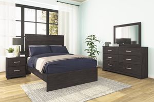 Signature Design by Ashley® Belachime 4 Piece Dark Charcoal Full Bedroom Set
