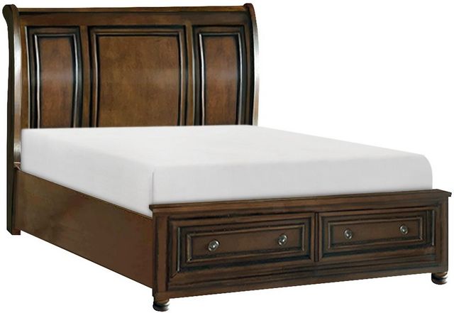 Homelegance® Cumberland Brown Cherry Full Sleigh Platform Bed