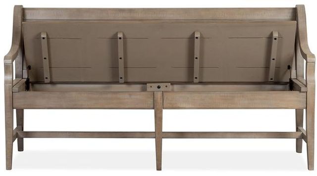 Magnussen Home® Paxton Place Dovetail Grey Bench with Back 4