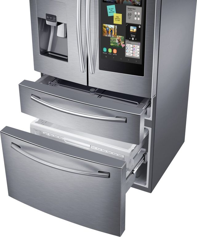 Samsung 28 Cu. Ft. Capacity 4-Door French Door Refrigerator-Fingerprint Resistant Black Stainless Steel-RF28NHEDBSG 17