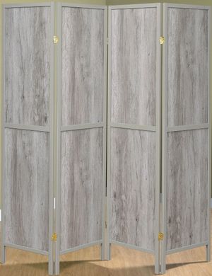 Coaster® Everyday Rustic Grey Driftwood Four-Panel Screen