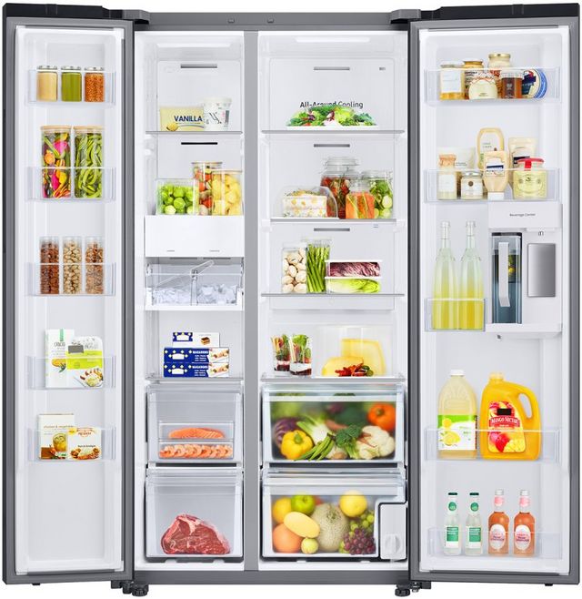 Samsung Bespoke 22.6 Cu. Ft. White Glass Counter Depth Side-by-Side Refrigerator-3