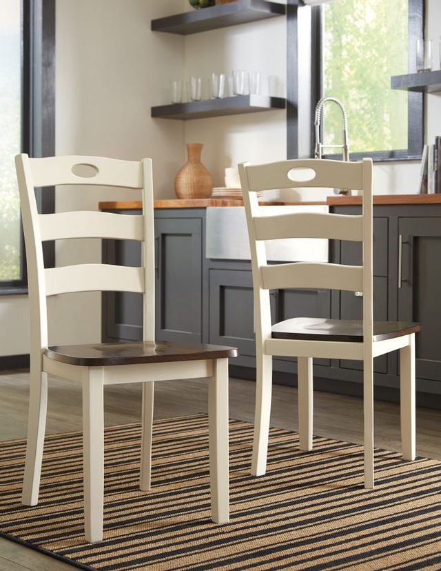 Signature Design by Ashley® Woodanville Cream/Brown Dining Side Chair-2