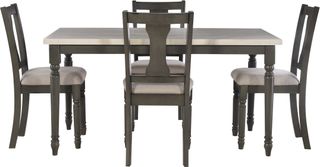 Powell® Willow 5-Piece Dark Grey Dining Table Set