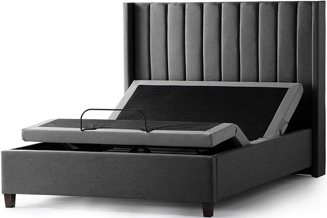 Malouf® Blackwell Charcoal King Designer Bed 5
