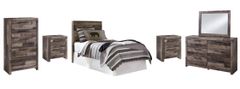 Benchcraft® Derekson 6-Piece Multi Gray Twin Panel Headboard Bedroom Set