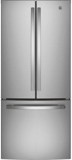 GE® 30 in. 20.8 Cu. Ft. Fingerprint Resistant Stainless Steel French Door Refrigerator