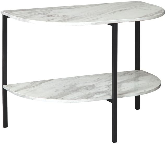 Table d'extrémité demi-cercle Donnesta, blanc, Signature Design by Ashley®