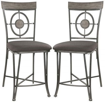 ACME Furniture Landis 2-Piece Gray Counter Chairs