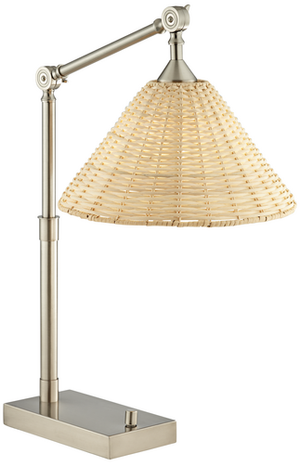 Pacific Coast® Lighting West Palm Brushed Nickel/Brushed Steel Table Lamp