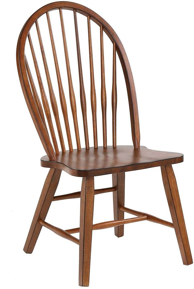 Tennessee Enterprises Inc. Windsor Bowback Burnished Walnut Side Chair 0
