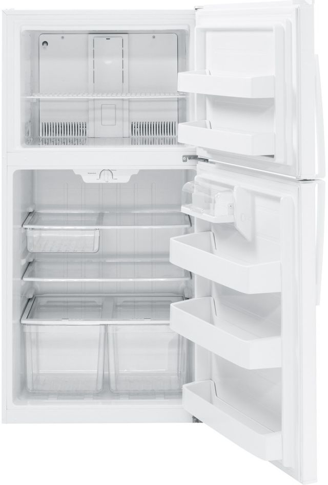 GE® 21.2 Cu. Ft. White Top Freezer Refrigerator 11