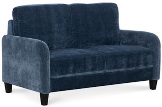 Home Furniture Outfitters Everly Blue Loveseat