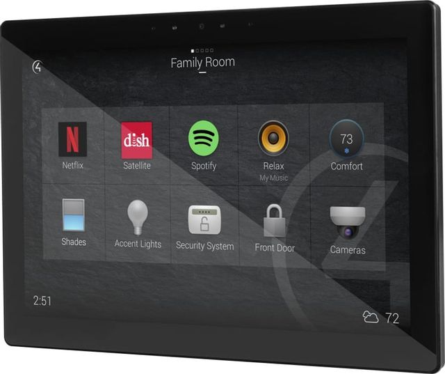 Control4® T4 Series Black 8” In-Wall Touchscreen 2
