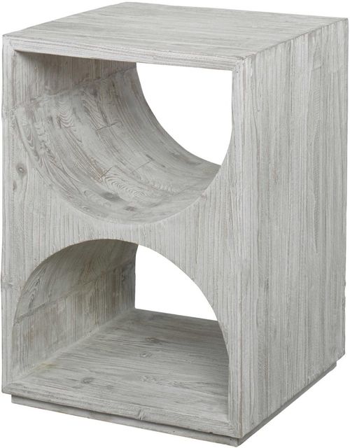Uttermost® Hans Distressed Ivory Side Table