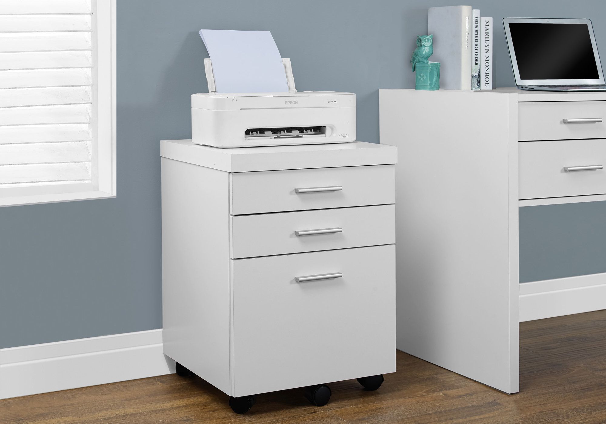 White office credenza online with file drawers