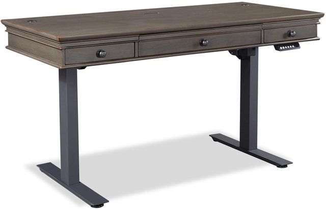 Aspenhome® Oxford Peppercorn 60" Adjustable Lift Desk Top 0