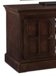 Leick Bella Maison Dark Brown Two Door TV Stand with Open Component Bay 1