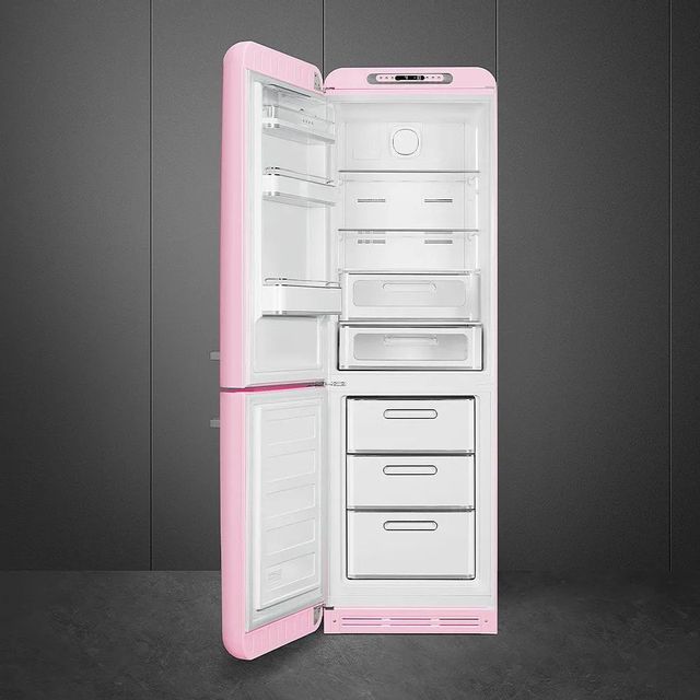Smeg 50's Retro Style Aesthetic 11.7 Cu. Ft. Pink Bottom Freezer Refrigerator 1
