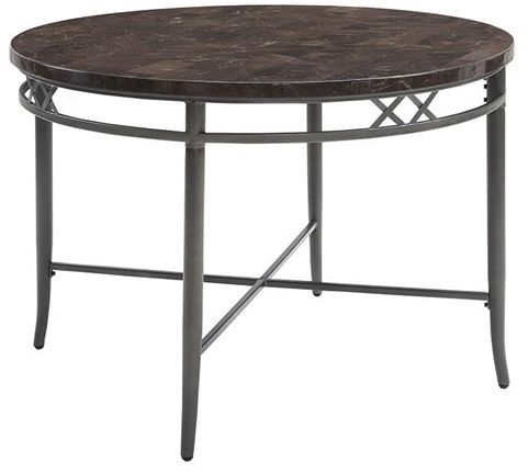 ACME Furniture Lindsey Faux Marble & Dark Gray Dining Table