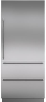 Sub-Zero® 36" Stainless Steel Integrated Tall Door Panel with Tubular Handle 1