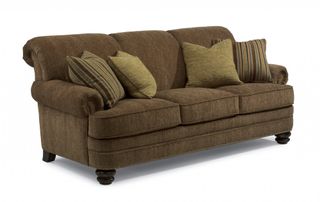 Flexsteel® Bay Bridge Fabric Sofa with Nailhead Trim