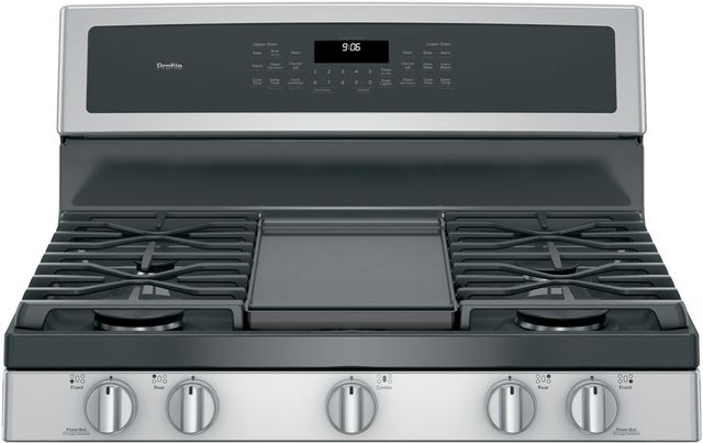 GE Profile™ Series 30" Stainless Steel Free Standing Gas Double Oven Convection Range 6