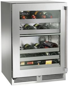 Perlick® Signature Series Stainless Steel 24" Dual-Zone Wine Cooler