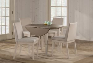 Hillsdale Furniture Clarion 5-Piece Fog Gray/Sea White Dining Set