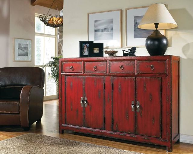 Hooker® Furniture Rich Red 59" Asian Cabinet-1