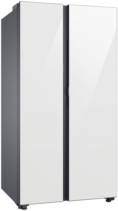 Samsung Bespoke 22.6 Cu. Ft. White Glass Counter Depth Side-by-Side Refrigerator-1