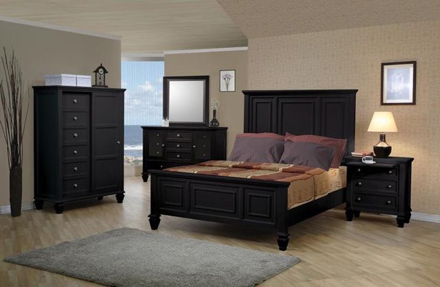 Coaster® Sandy Beach Black Queen Panel Bed 2