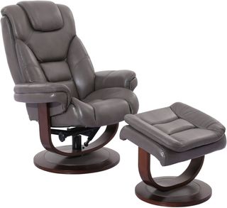 Parker House® Monarch Ice Manual Reclining Swivel Chair and Ottoman