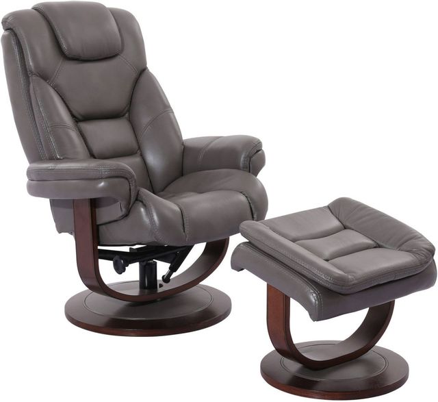 Parker House® Monarch Ice Manual Reclining Swivel Chair and Ottoman-0