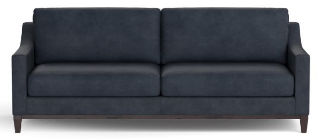 Bassett® Furniture Sanford BenchMade Nubuck Navy Leather Sofa